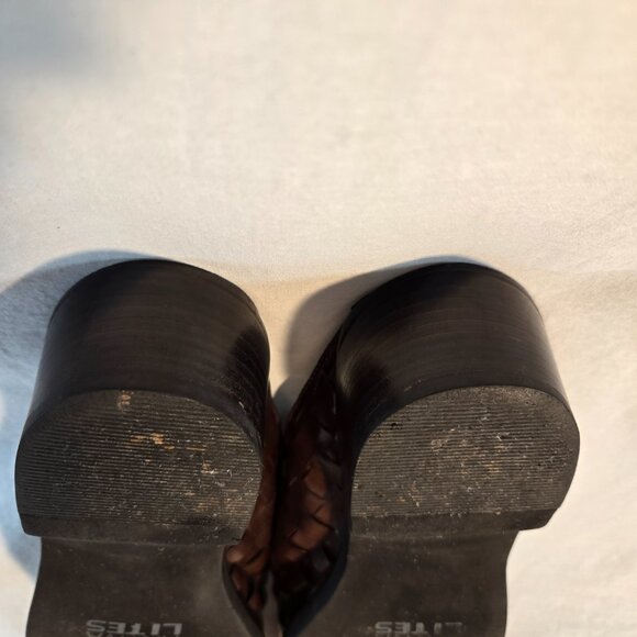 ARTIVIA LITES CRYSTAL Y2K Fairy Grunge Goth Brown Leather Heel Clog Mule Size 9M - Picture 14 of 16